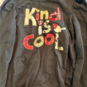 Kids Black Graphic Long Sleeve Shirt